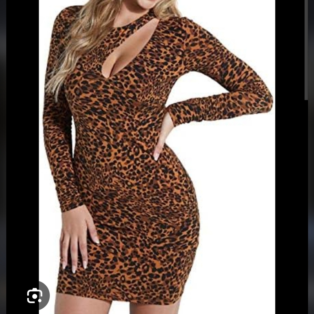 Guess Women's Selene Dress Brown Size Small